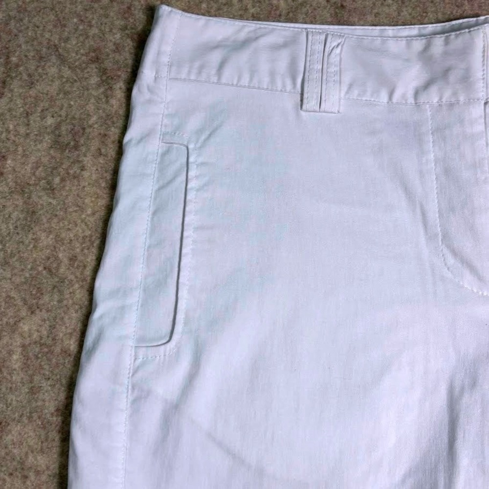 Bette & Court Golf Shorts Womens 10 White Cotton Bermuda Preppy Coastal Classic - Picture 8 of 10